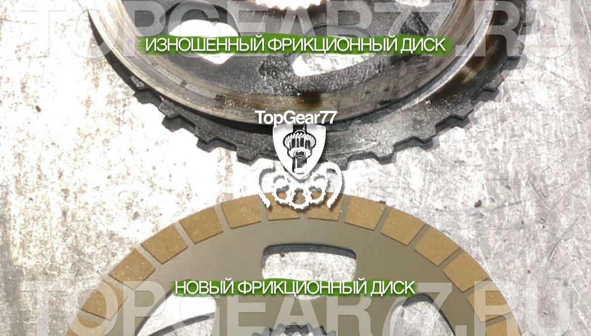 Сравнение нового и сгоревжего фрикциона раздаточной коробки BMW ATC